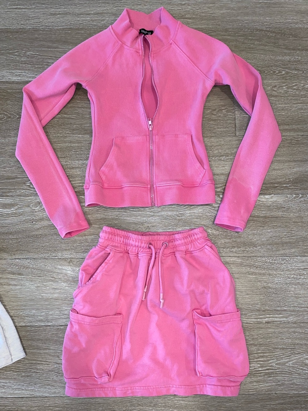 Barbie Pink Zip-Up Jacket & Skirt Set